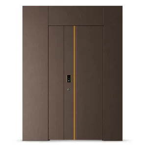 Modern Villa Sound Insulation Anti-Pry Front Entry Door Full Height Custom Facade Entrance