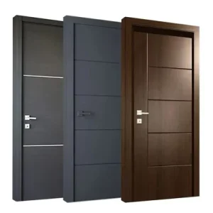 Modern WPC Panel Interior Door with Wood Grain for Apartments Bedrooms and Living Rooms Direct Supply