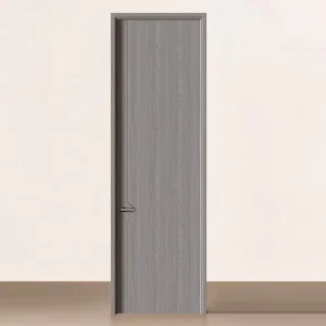 Modern Walnut/Oak Soundproof Carved Solid Wood MDF Prehung Interior Door for Bedroom