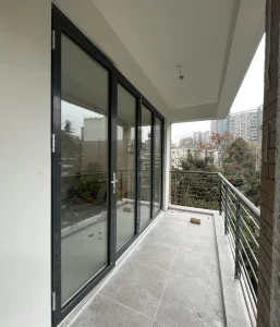 Modern Waterproof Aluminum Alloy Bifold Door Double Glazed Tempered Glass