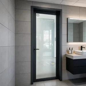 Modern Waterproof Aluminum Alloy Finished Space-saving Hinged Door Trackless Villa Custom Size Bathroom Kitchen Swing Door