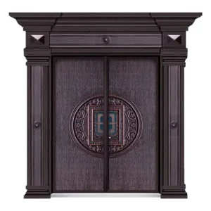 Modern Waterproof Anti-Theft Cast Aluminum Entrance Door