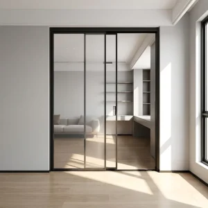 Modern Waterproof PT Glass Door Interior Security Swing Sliding Entry Door for Bedroom Kitchen