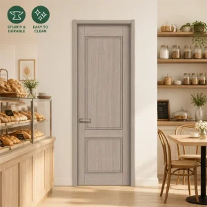 Modern Waterproof Scratch-Resistant Melamine Decorative Panel Interior Door for Hospital and Hotel