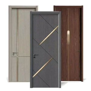 Modern Waterproof Soundproof Timber Wood Interior Bedroom Door