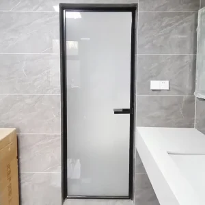 Modern Waterproof Very Narrow Side-Opening Glass Door for Bathroom, Bedroom, or Kitchen