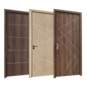 Modern Waterproof WPC Interior Door for Bathroom and School Use
