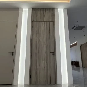 Modern Waterproof WPC Polymer Interior Doors for Bedrooms and Hospitals