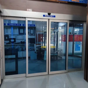 Modern White Aluminum Sliding Entrance Door for Hotel and Villa Projects Automatic Glass Sliding Doors