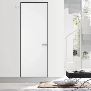 Modern White Frameless Invisible Interior Door Hidden Door System for Bedroom Seamless Wall Design
