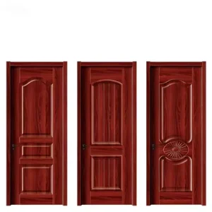 Modern White HDF Moulded Melamine Two-Panel Interior Door for Bathroom or Apartment