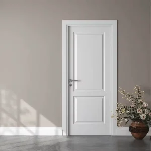 Modern White Primed Hollow-Core Molded Interior Wooden Slab Door for Villa