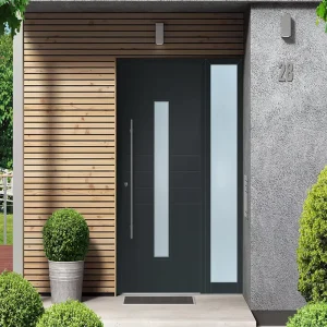 Modern Wide Aluminum Entrance Door for Villa, Farmhouse, and Supermarket