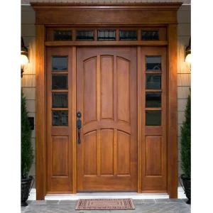 Modern Wood Grain Solid Wood Front Entry Door