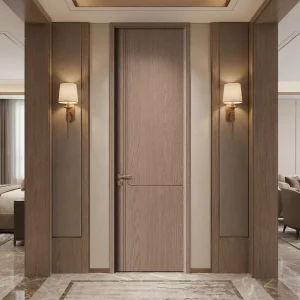 Modern Wooden Composite WPC Interior Door for Kitchen Apartment Bedroom Villa Heatproof Waterproof Soundproof Fireproof