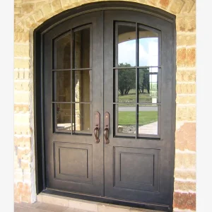 Modern Wrought Steel Iron Security Main Entrance Door for House