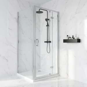 Modular Frameless Rectangle Shower Room with Hinge Opening Coated Glass and Soft Closing