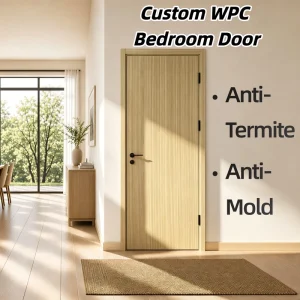 Moisture-Proof Anti-Mold WPC Wood-Plastic Composite Door Custom Size for Malaysia