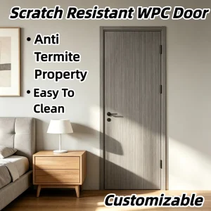 Moisture Resistant Anti Mold WPC Interior Door Eco Surface Film for Apartment Building