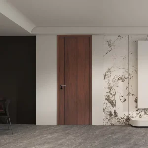 Moisture-Resistant Lacquered Multilayer MDF Sound Insulation Wood Door for Bathroom, Hospital, and Living Room Interior Use