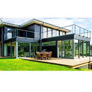 Mosquito Net Magic 2 Aluminum Glass Black Sliding Door