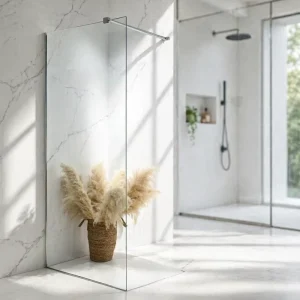 Multi-Function Framed Walk-In Glass Shower Door for Bathroom Home Eco-Friendly
