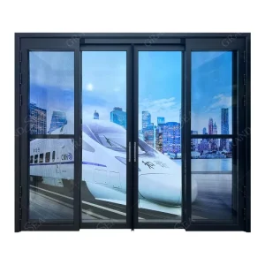 Multi-Functional Stacked Double-Glazed Aluminum Sliding Door with Swing and Sliding Opening Modes
