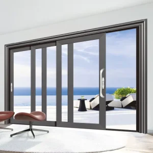 Multi Panel Aluminum Alloy Sliding Door High Performance Exterior Tempered Glass Modern Bedroom Garden Patio Restaurant Hotel