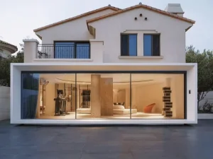 Multi-Point Anti-Break Lock Security Design Windproof Glass Partition Outdoor Entry Villa Balcony Sliding Door