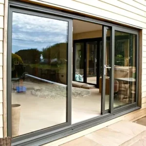 NAMI and NFRC Air Tightness Approved Narrow Aluminum Frame Automatic Lift and Sliding Door System External Sliding Glass Door