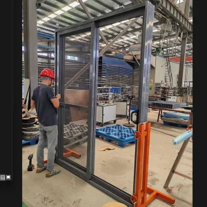 NFRC Aluminum 157 Series Sliding Door with Screen, 3 Guide Rail Sliding Door, Non Thermal Break