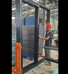 NFRC Aluminum 186 Series Sliding Door with Screen, 3 Guide Rail Sliding Door