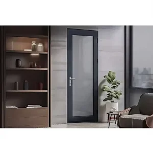 NFRC Aluminum Alloy Hinged Waterproof Heat-Insulated Soundproof Energy-Saving Casement Doors for Bedroom Bathroom Commercial Use