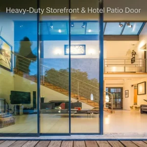 NFRC Certified Aluminum Alloy Sliding Glass Wall Energy Efficient Slim Profile Multi-Slide Patio Door for Villa Hotel Storefront