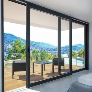 NFRC-Certified Aluminum Panoramic Patio Sliding Door with Tempered Glass and Hurricane Impact Resistance