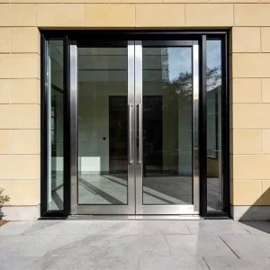 NFRC Double Glazed Energy-Saving Thermal Break French Double Door with Flyscreen for Villa Casement Door