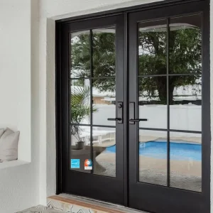 NFRC Excellent Quality Interior Tempered Glass Aluminum French Swing Casement Door