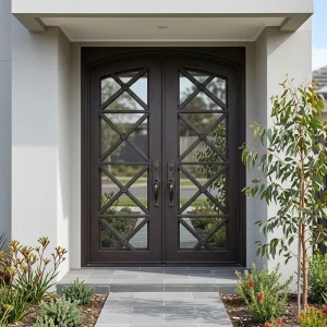 NFRC Grade Custom Iron and Steel Security Front Door for North American Projects