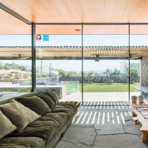 NFRC Modern Thermal Break Slide Door Heavy Duty Large Panel Slim Frame Thermal Break Multi-Track Aluminum Sliding Door
