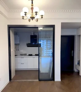 NFRC Thermal-Break Aluminum Sliding Glass Door with Double-Glazed Tempered Glass for Wine Cellar, Garden, or Supermarket