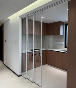 NFRC Thermal-Break Aluminum Sliding Glass Door with Double-Glazed Tempered Glass for Wine Cellar, Garden, or Supermarket
