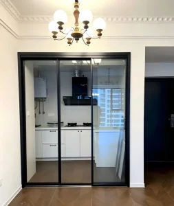 NFRC Thermal-Break Aluminum Sliding Glass Door with Double-Glazed Tempered Glass for Wine Cellar or Garden