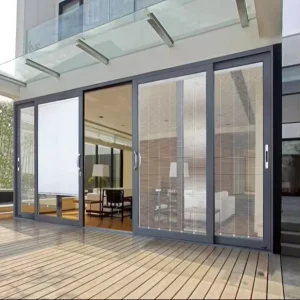 NFRC Ultra-Narrow Aluminum Sliding Door for Villas Double-Glazed Windproof Exterior Patio Doors