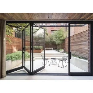 Narrow Frame Aluminum Folding Door Sliding Bi Fold Door for Balcony