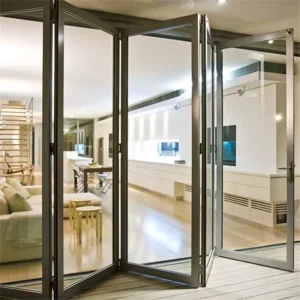 Narrow Frame Aluminum Folding Exterior Bi-Fold Door for House with Large Opening