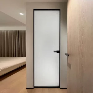 Narrow Frame Aluminum Glass Interior Door