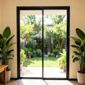 Interior Bedroom Medium Narrow Aluminum Sliding Door with Silent Waterproof Anti-Mold Hollow Glass