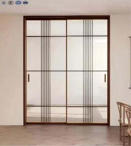 Narrow-Frame Aluminum Sliding Door with Fiberglass Screen, Soundproof Tempered Glass for Home, Kitchen, and Hotel Use