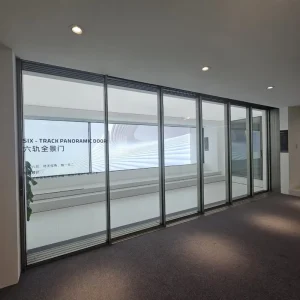 Narrow Frame Aluminum Sliding Door with Panoramic Glass and Thermal Insulation