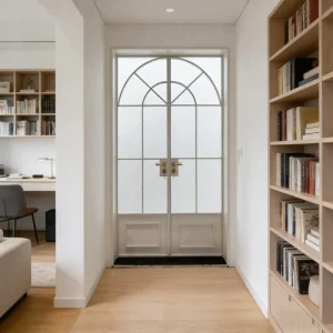 Narrow Frame Aluminum Swing Glass Door for Interior Decoration
